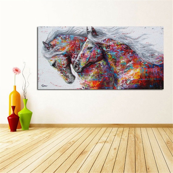 Horses Canvas Unframed Wall Art - Picture 11 of 15
